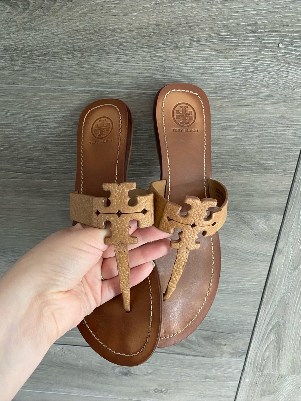 Tory Burch Moore Leather Thong Sandals